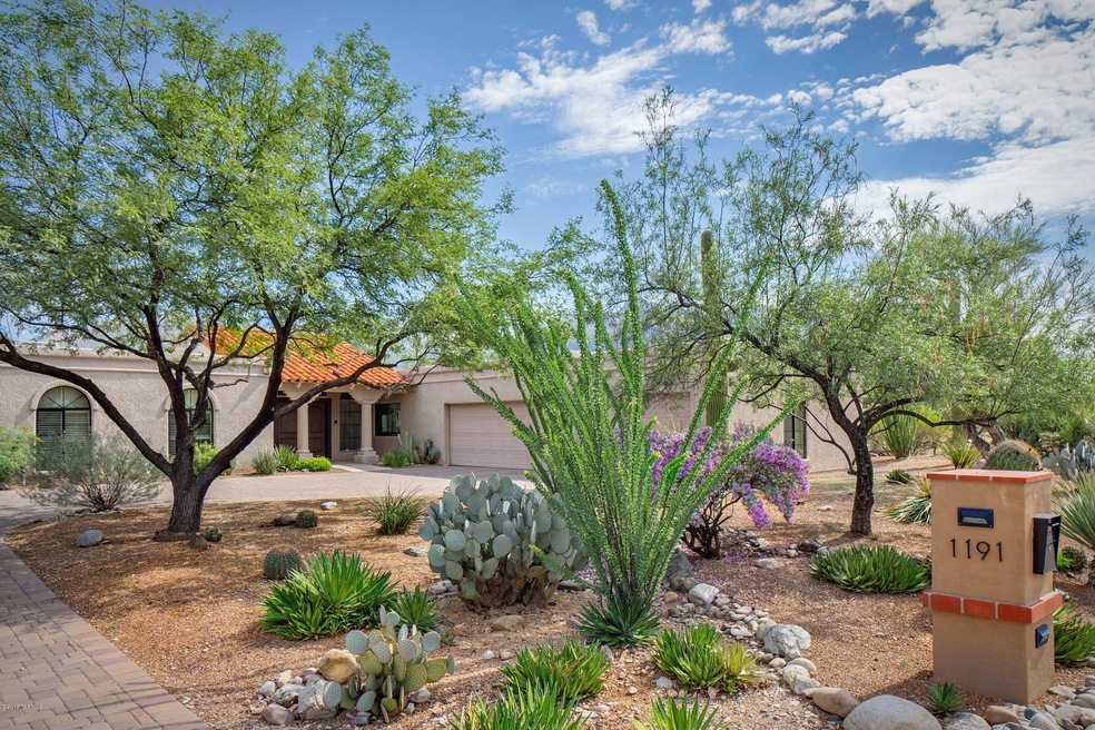 Lushly landscaped yard