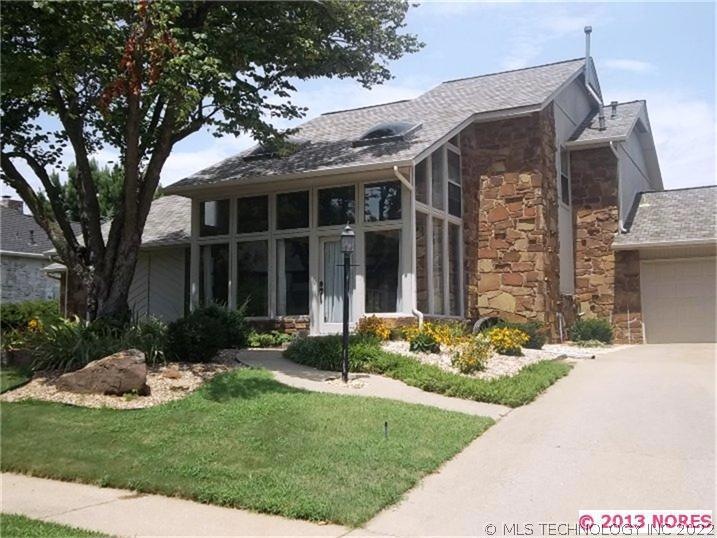 Contemporary home faces South.