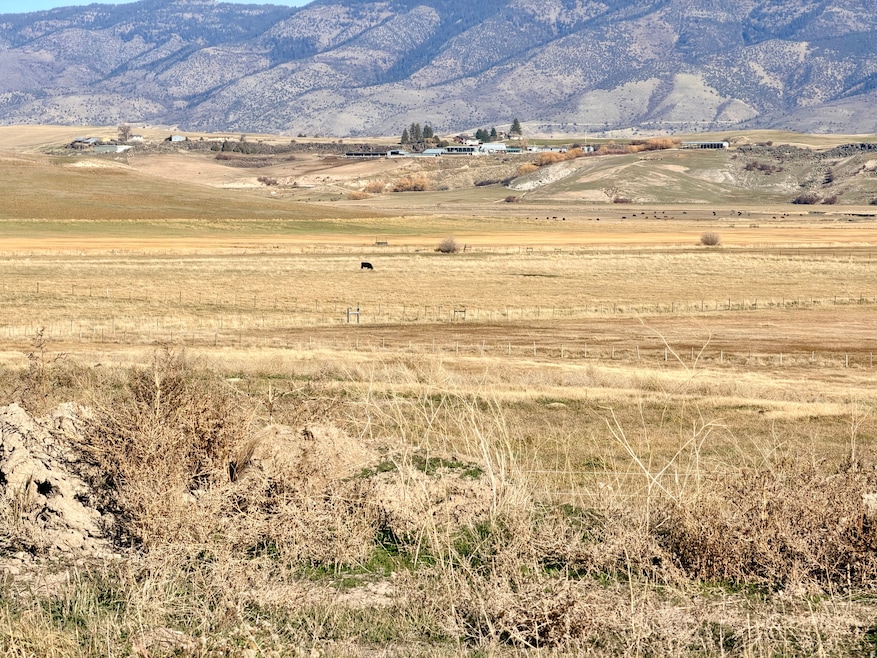 Mountain view with rural landscape