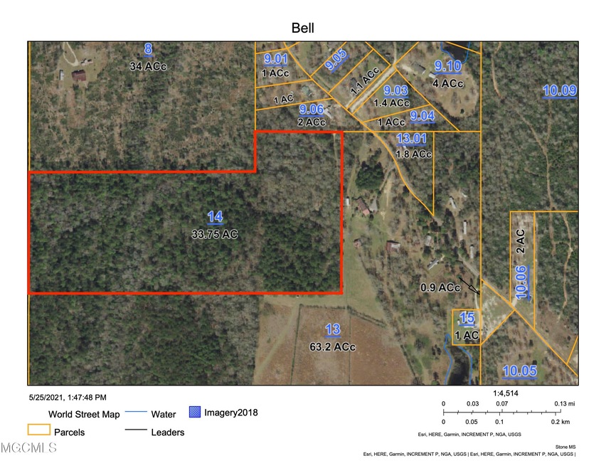 Bell - Carl Taylor Rd - Tax Assessor Map