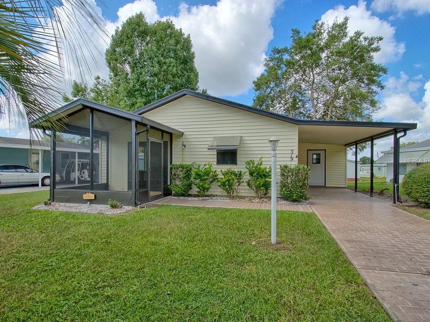FRONT EXTERIOR of 2 BR/1 BA SITE BUILT home in VIL