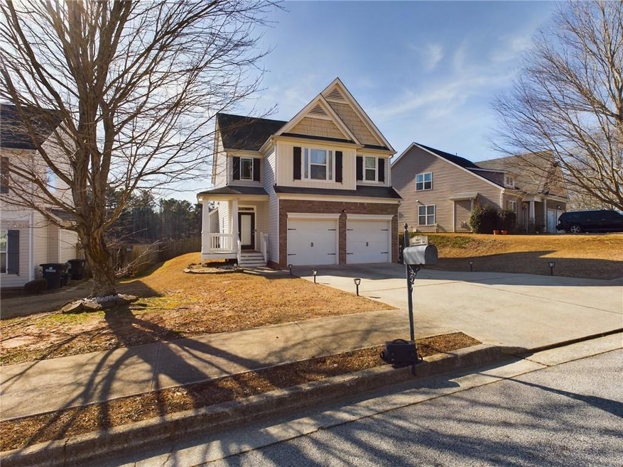 View of front facade with a garage