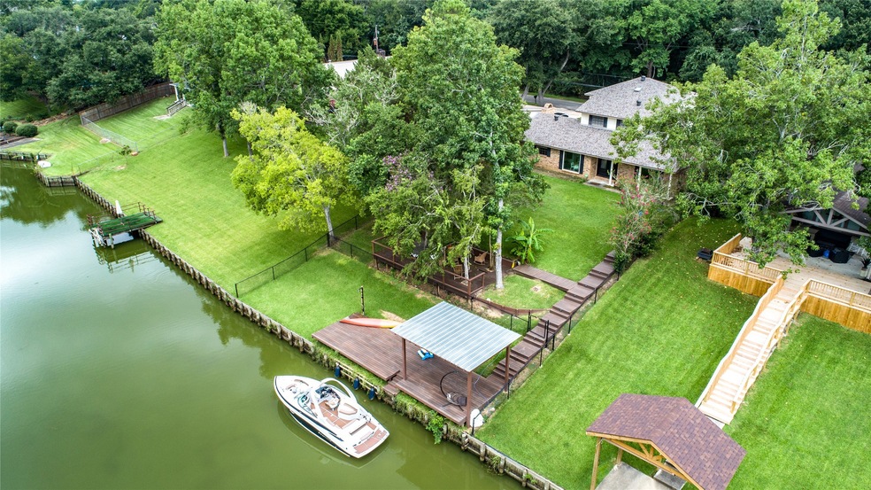 Aerial view of water side