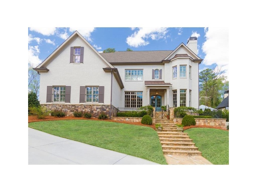 Handsome painted brick and stone Chastain Park hom