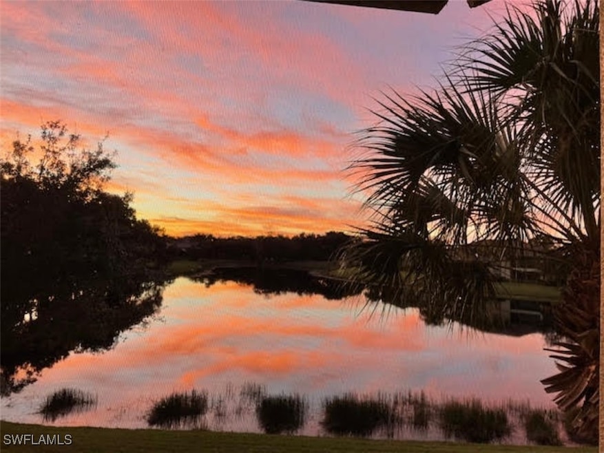 Sunset views from condo lanai reflecting  on the l