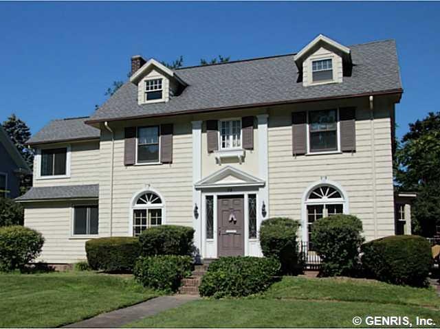 Exterior Front. A striking exterior facade with cl