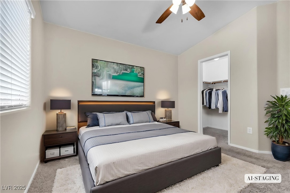 Dual Primaries - Bedroom with vaulted ceiling, a c