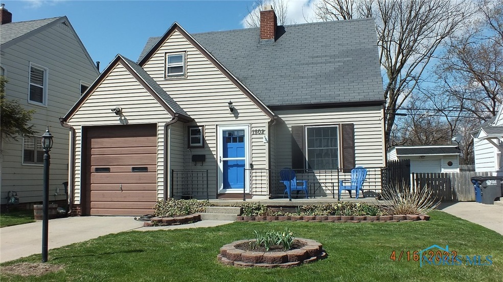 front porch, attached garage