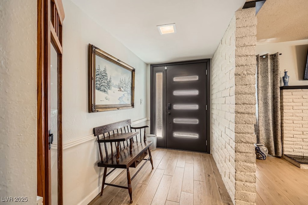 Entryway featuring light wood-style flooring