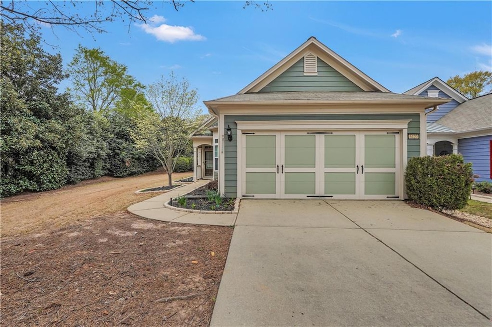 Garage with driveway