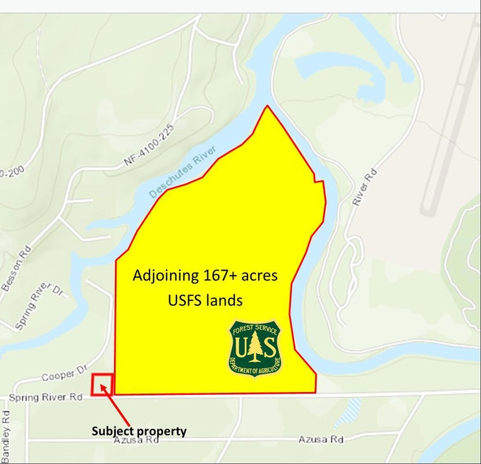 USFS land ajoining