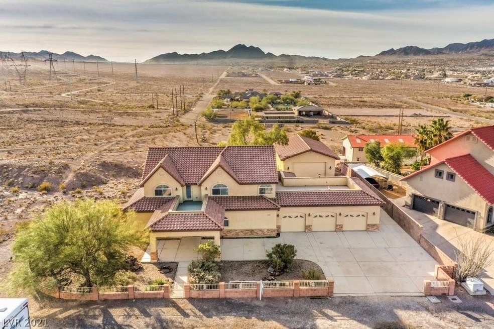 House faces north with breath taking views of the strip, city and mountains