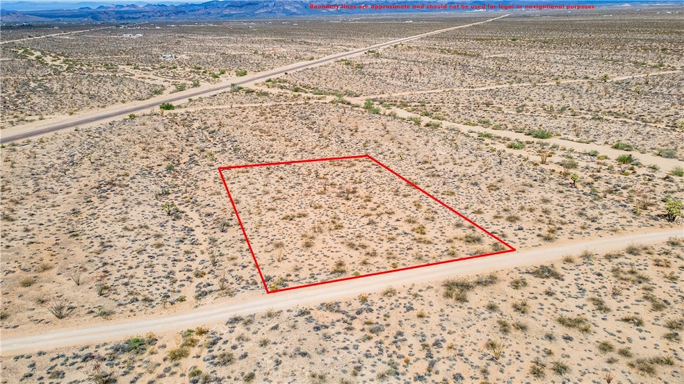 View of rural area with property parcel outlined,