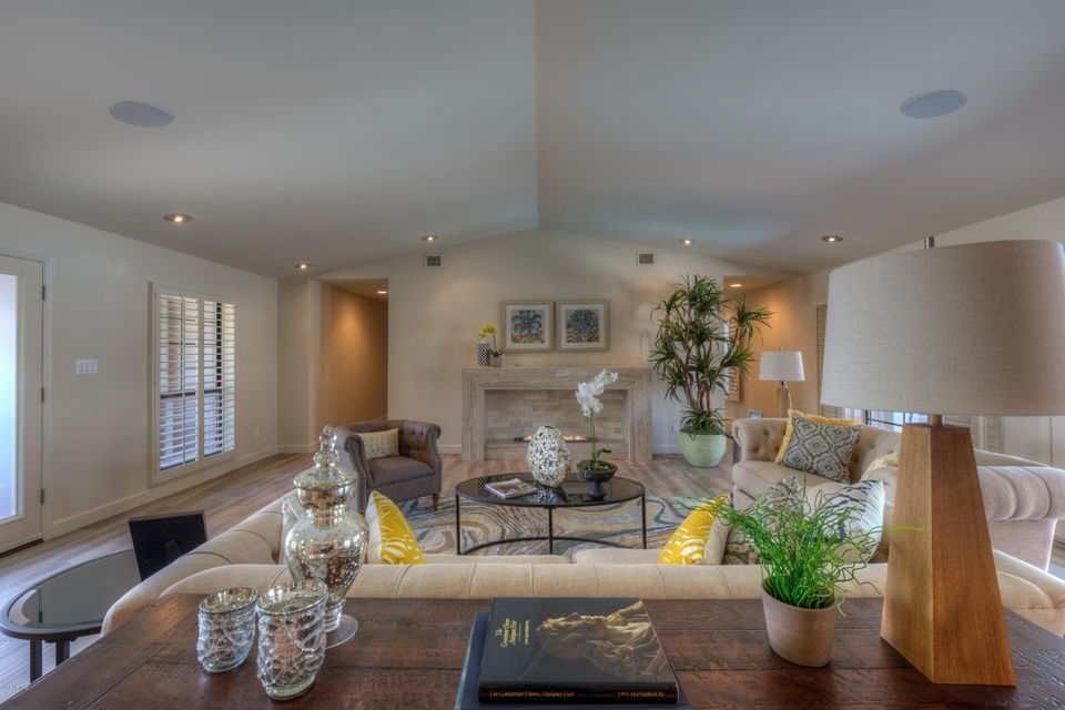 Living Room & fireplace