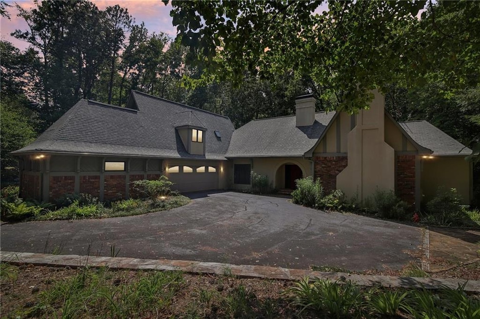 View of front facade with a garage