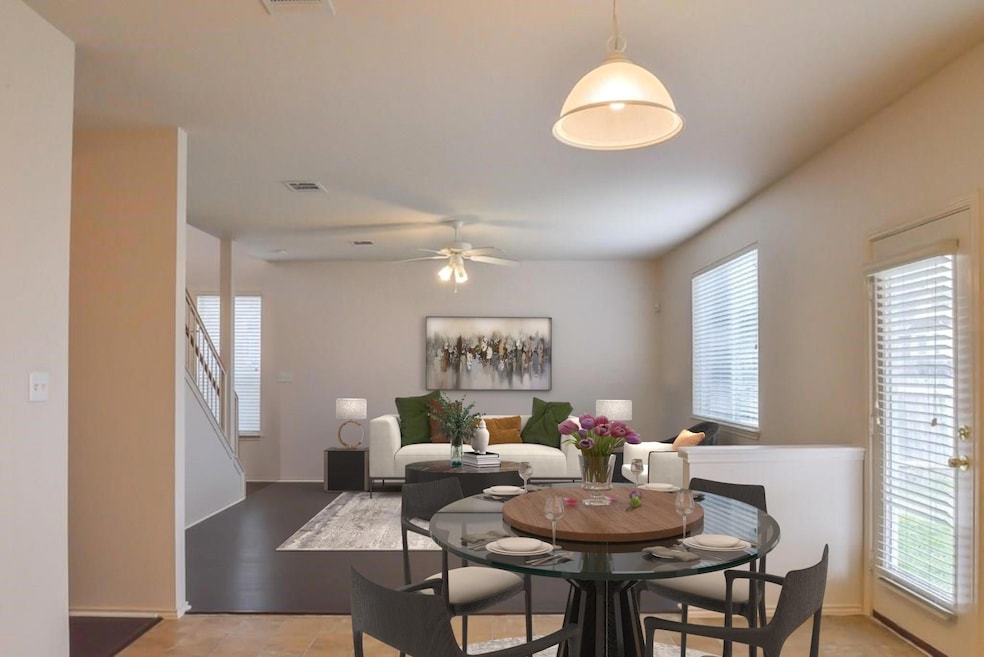 Open floor plan *pic virtually staged*