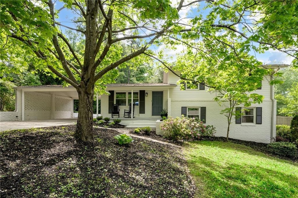 Front of home on corner lot