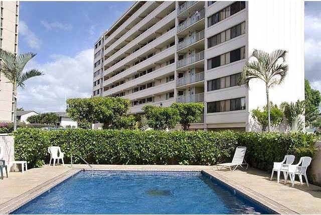 Front of Building from pool.