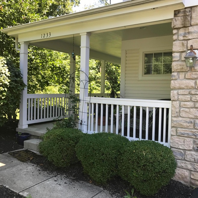 large private front porch