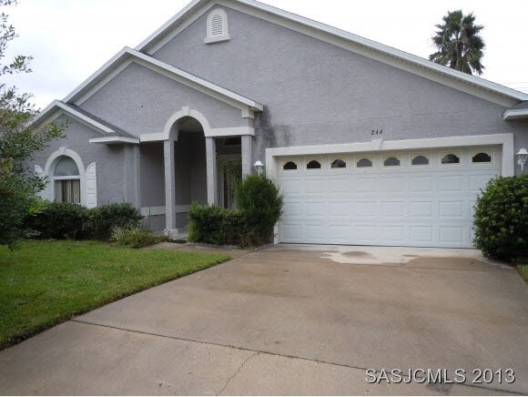 Front View with 2 Car Garage