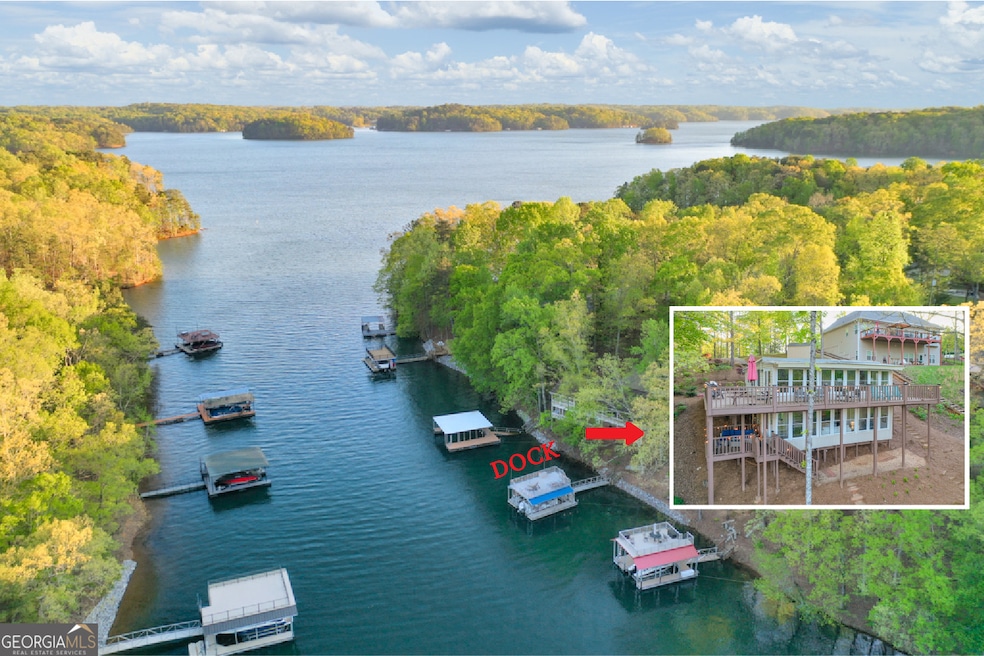 Location of dock and house