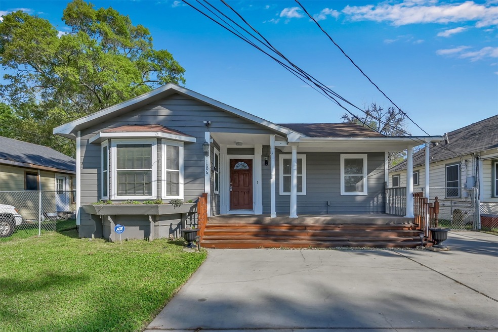 Roomy front porch and bay window