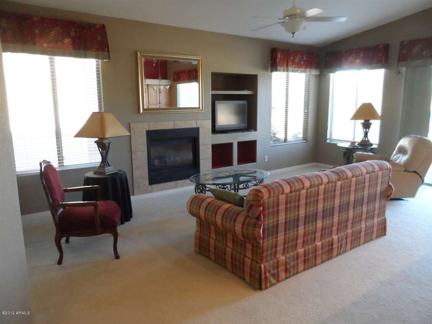 FIREPLACE IN BRIGHT GREAT ROOM