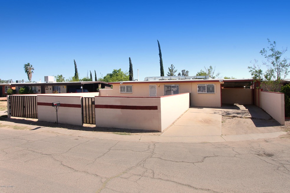Front Yard with block wall