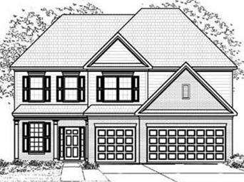 Exterior Front. Rendering of plan/elevation.