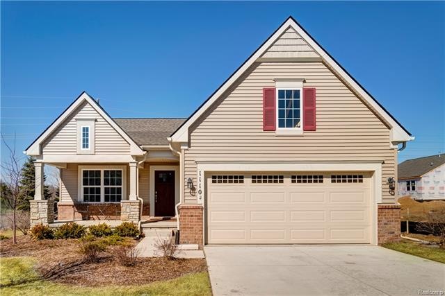 Front porch with stone pillars and craftman style 