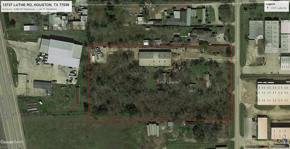 13727 and 13729 Luthe Rd - 4.8 Acre Tract - 8,680 Metal Warehouse