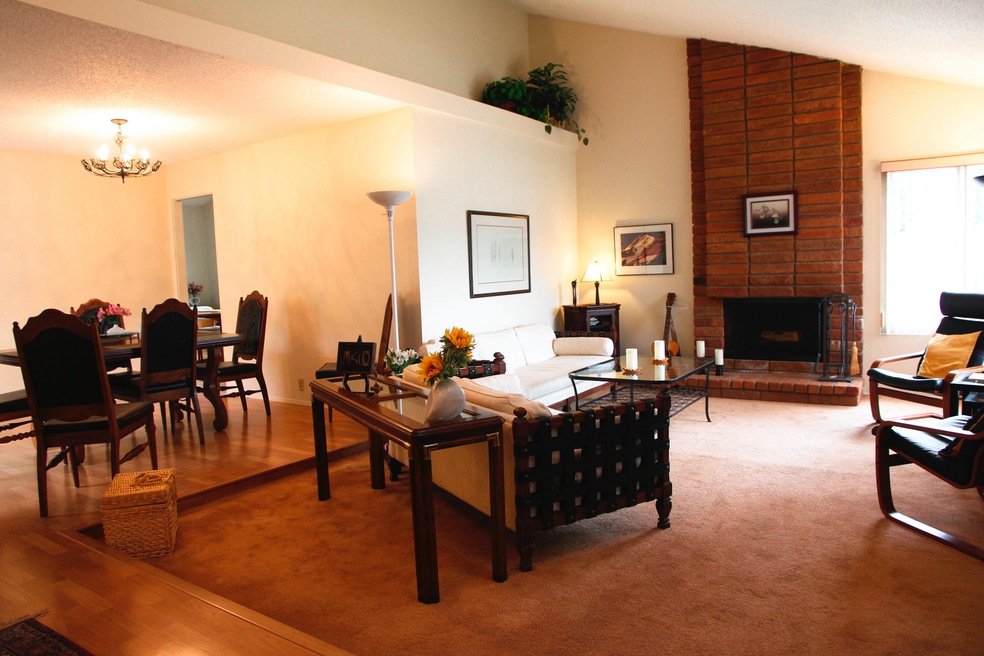 Living room and dining room