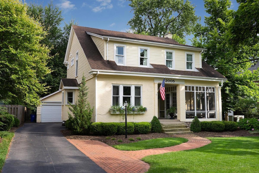 Charming front screened porch