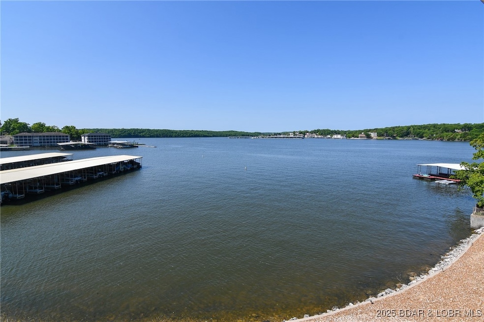 Serene expansive lake views from the lakeside deck