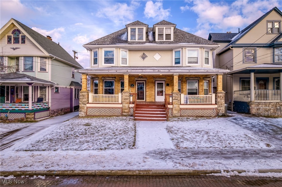 View of front of home with a porch