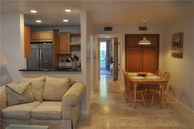 Looking down the length of the condo from the livi