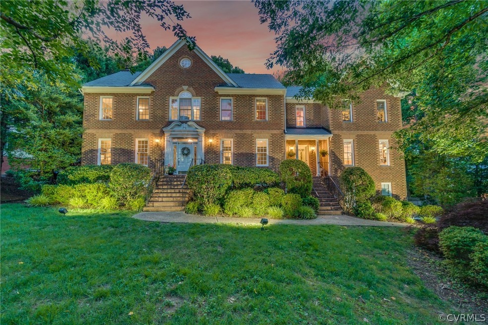 Beautiful view of front exterior at twilight