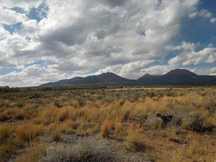 Mountain view with rural landscape
