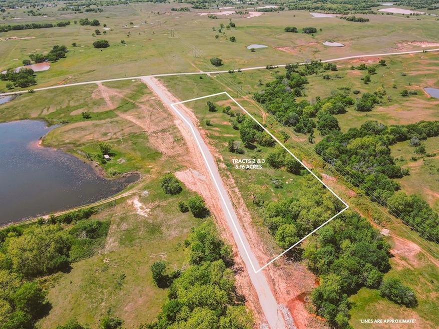Overview of rural landscape featuring a large body