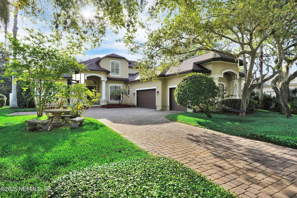Paver Driveway & 3-Car Garage