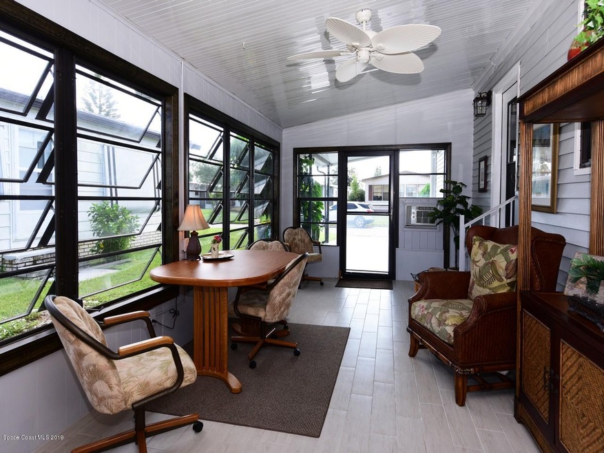 Recently renovated enclosed porch