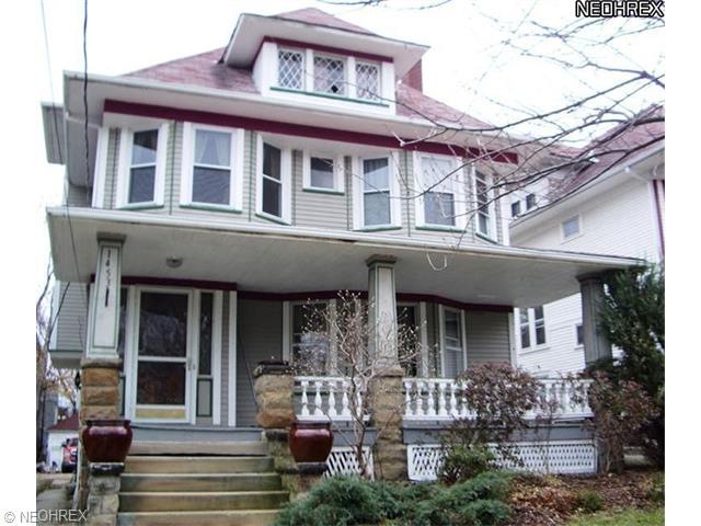 1453 Alameda, Lakewood, OH.  Alameda is a divided street with parking permitted on both sides.