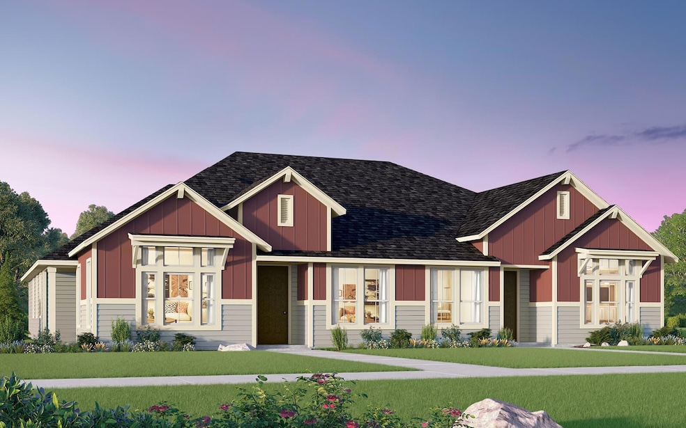 Craftsman-style house featuring board and batten 