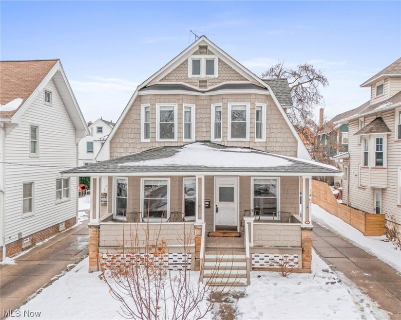 View of front of house featuring covered porch
