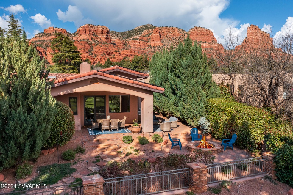 Surrounded by red rocks
