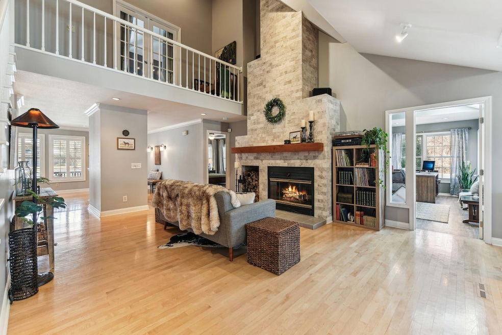 Hearth Room with Wood Burning Fireplace