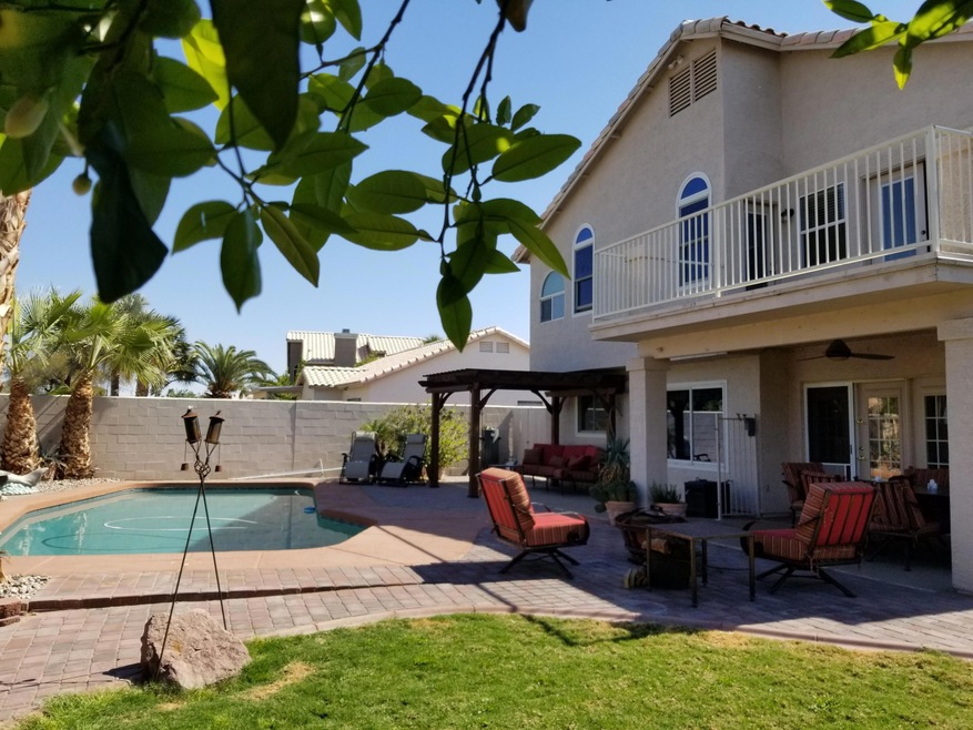Backyard with pool