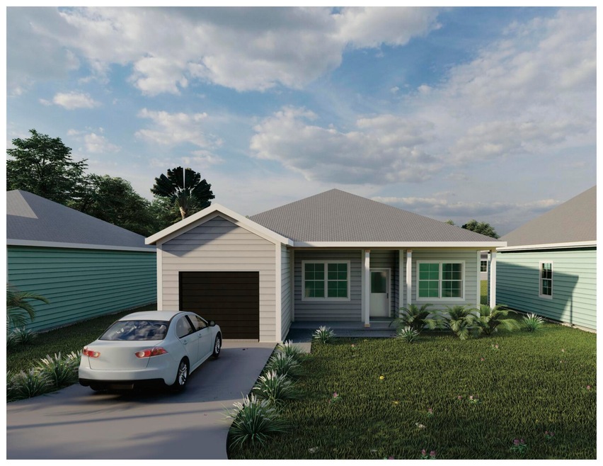 Rendering of front facade