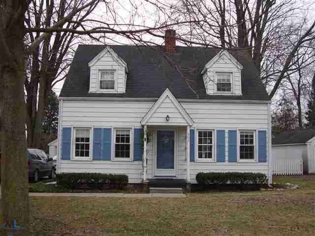 This is the front view of the home.