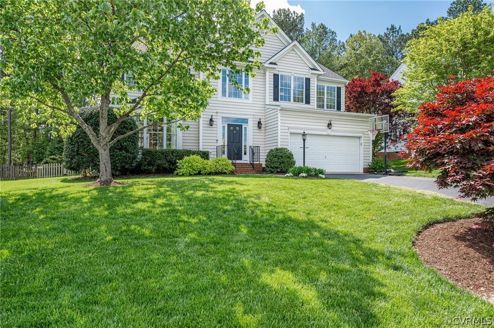 View of the landscaped front yard.